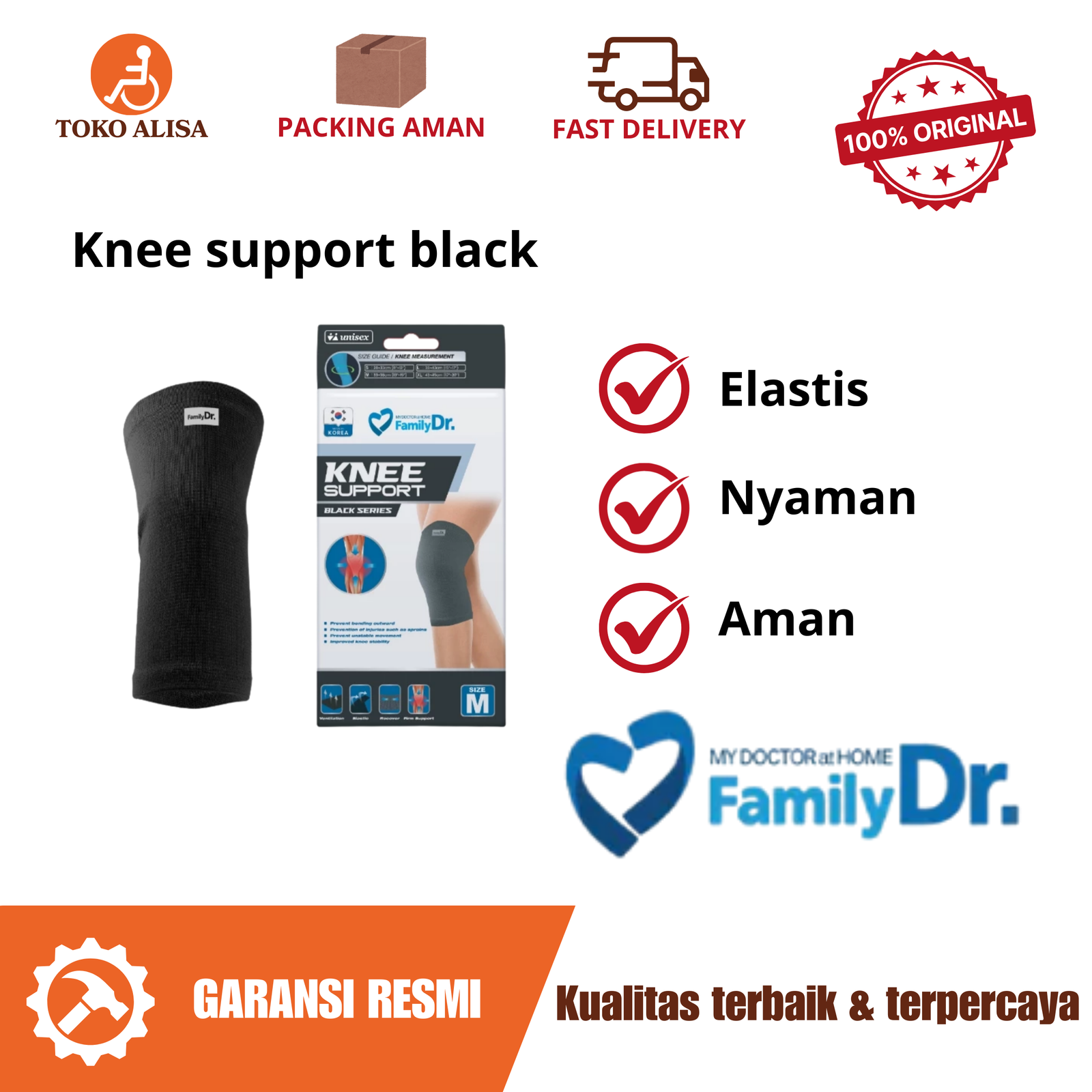 Knee support black